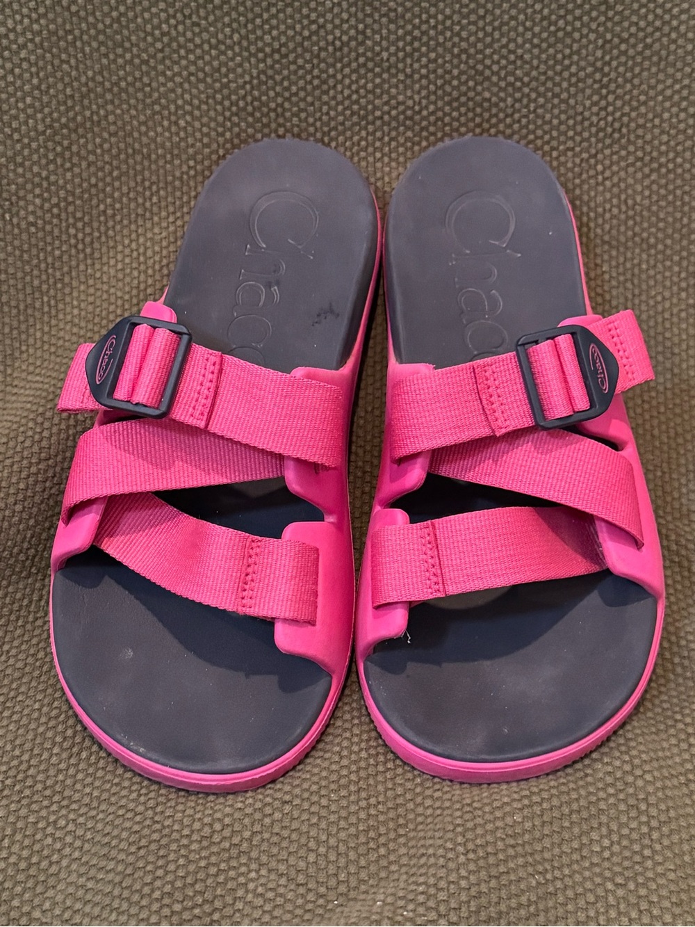 Chaco Chillos Women’s 8 Hot Pink Adjustable Strap Slide Sandals Sport Outdoor